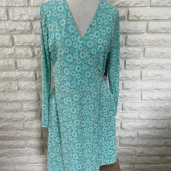 Alexia Admor Amelia Textured Dairy Print Wrap Dress Mint Green Nordstrom S NWT - Picture 3 of 7
